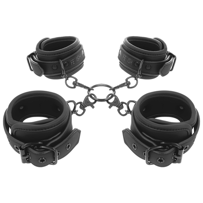 Fetish Submissive - Hand- und Knöchel-Handschellen-Set mit Noprene-Futter