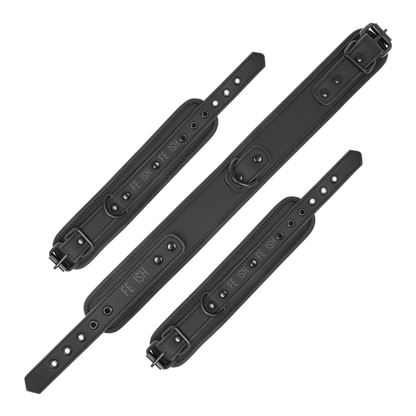 Fetish Submissive - Halskette und Handschellen aus veganem Leder