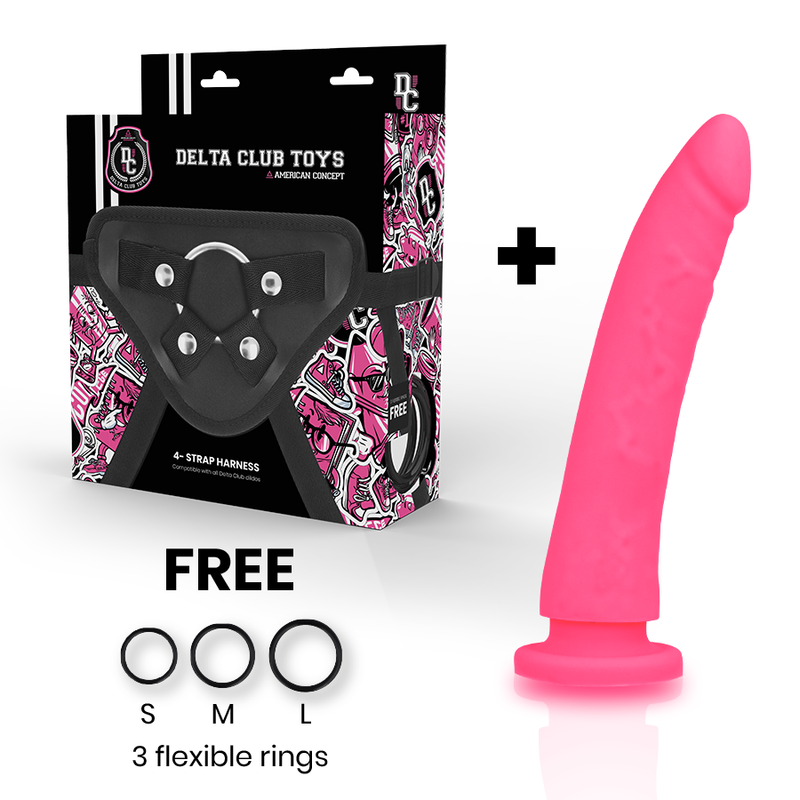 Deltaclub - Harness - Silikondildo mit Gurt