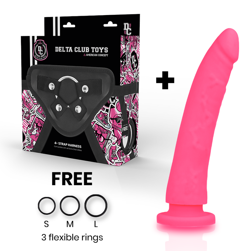 Deltaclub - Harness - Silikondildo mit Gurt