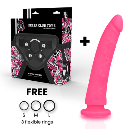 Deltaclub - Harness - Silikondildo mit Gurt