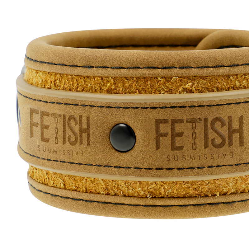 Fetish Submissive - Origin - Vegane Lederhandschellen mit Neoprenfutter