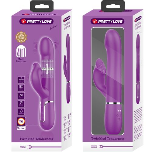 PRETTY LOVE - 4 IN 1 MULTIFUNKTIONSVIBRATOR & STIMULATOR LILA