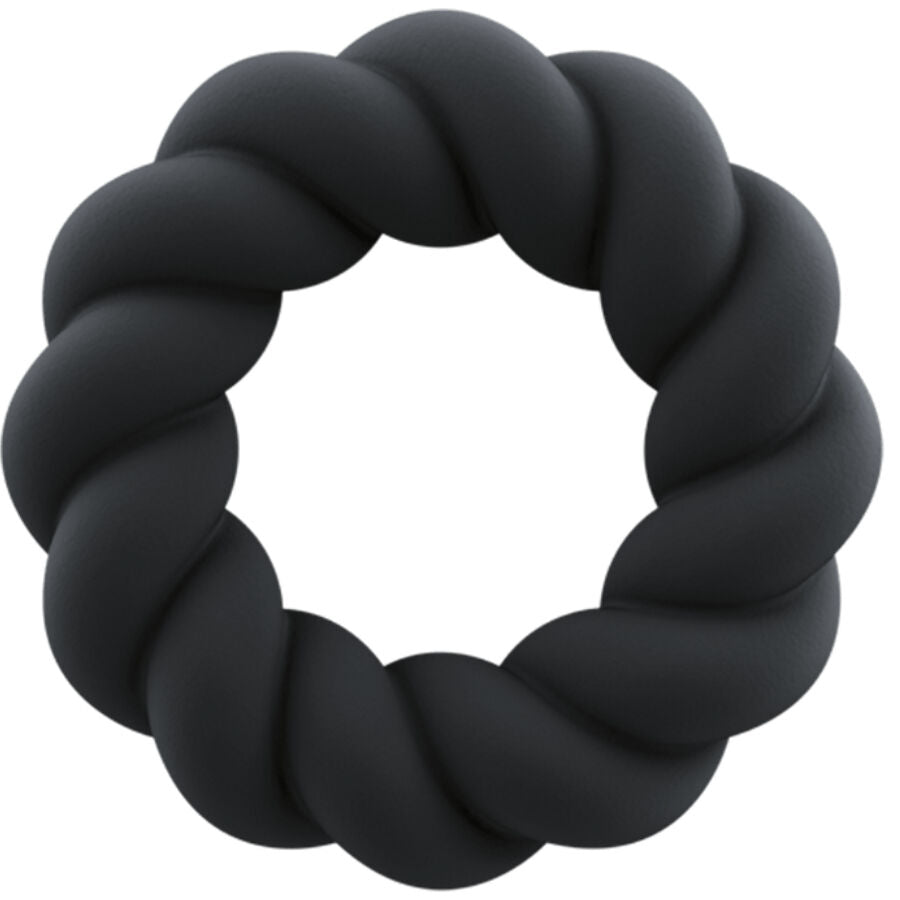 ROCKS-OFF - TWIST SCHWARZER SILIKON-MASTURBATOR-RING