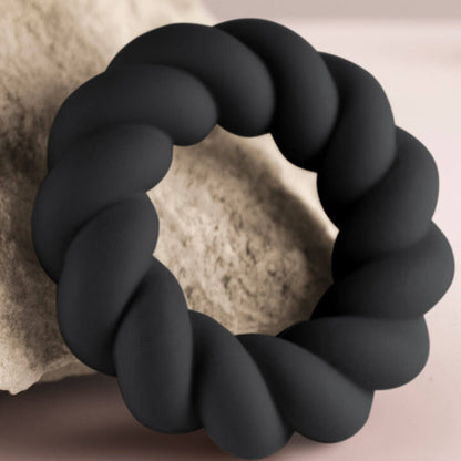 ROCKS-OFF - TWIST SCHWARZER SILIKON-MASTURBATOR-RING