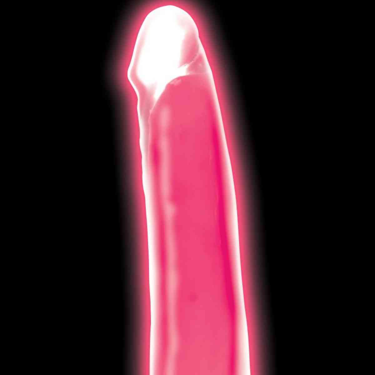 Pinker Dildo "Glow in the Dark" im Dunkeln