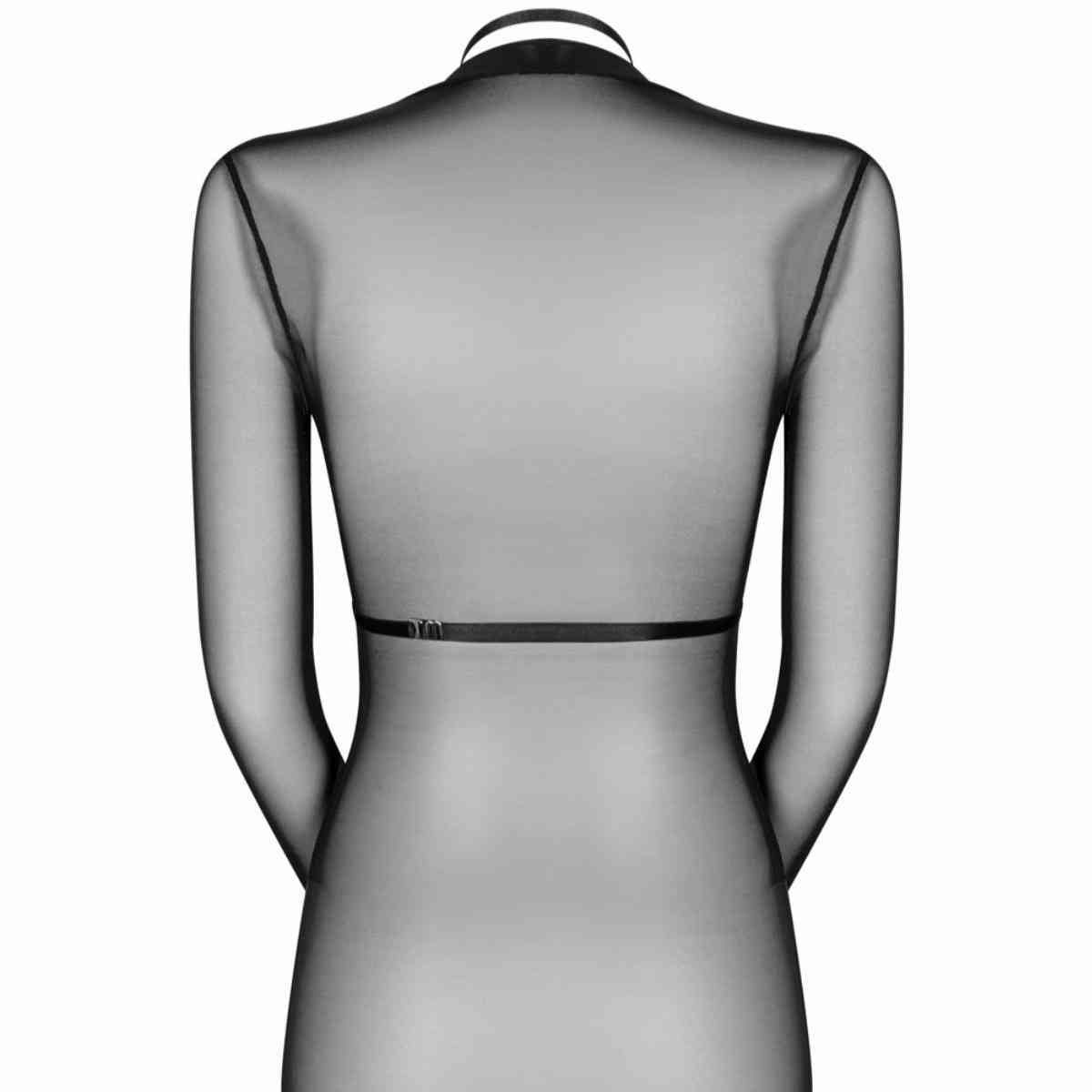 Schwarzes Harness-Meshkleid