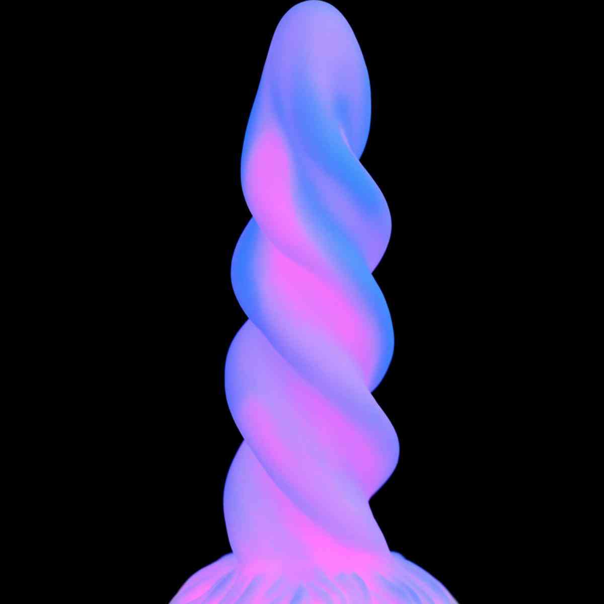 Einhorn Dildo "Glow in the Dark" im Dunkeln