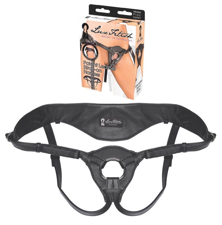 Lux Fetish - Patent Leather - Strap-on Harness
