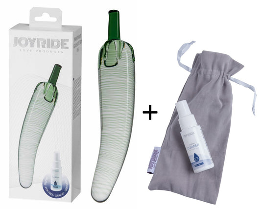 JOYRIDE - GlassiX Set - Hand gefertigter Glas-Dildo