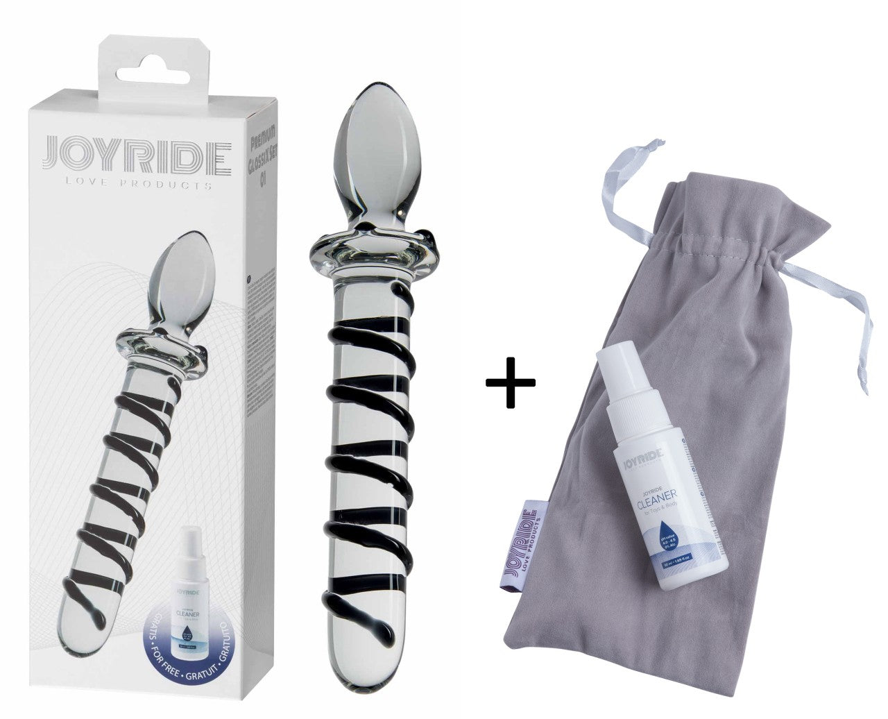 JOYRIDE - GlassiX Set - Hand gefertigter Glas-Dildo