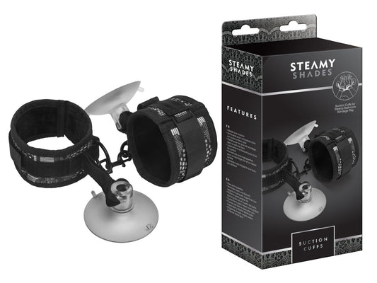 STEAMY SHADES - Weiche Handschellen mit Saugnapf