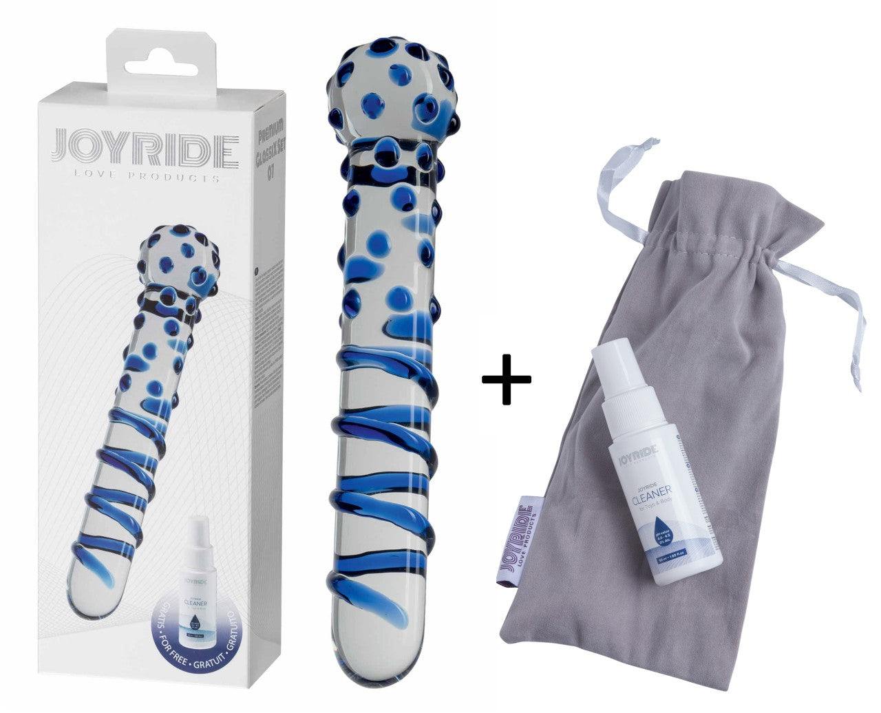 JOYRIDE - GlassiX Set - Hand gefertigter Glas-Dildo