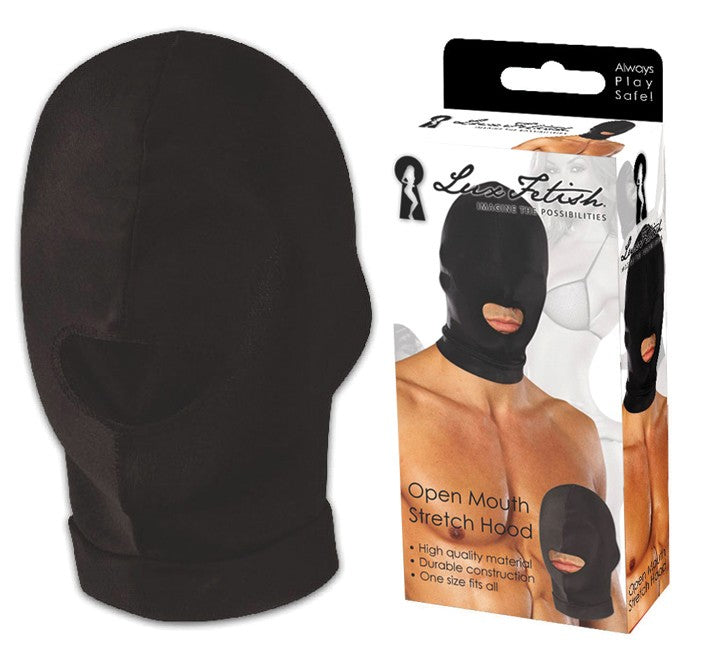 Lux Fetish - Open Mouth Stretch Hood - Kopfmaske