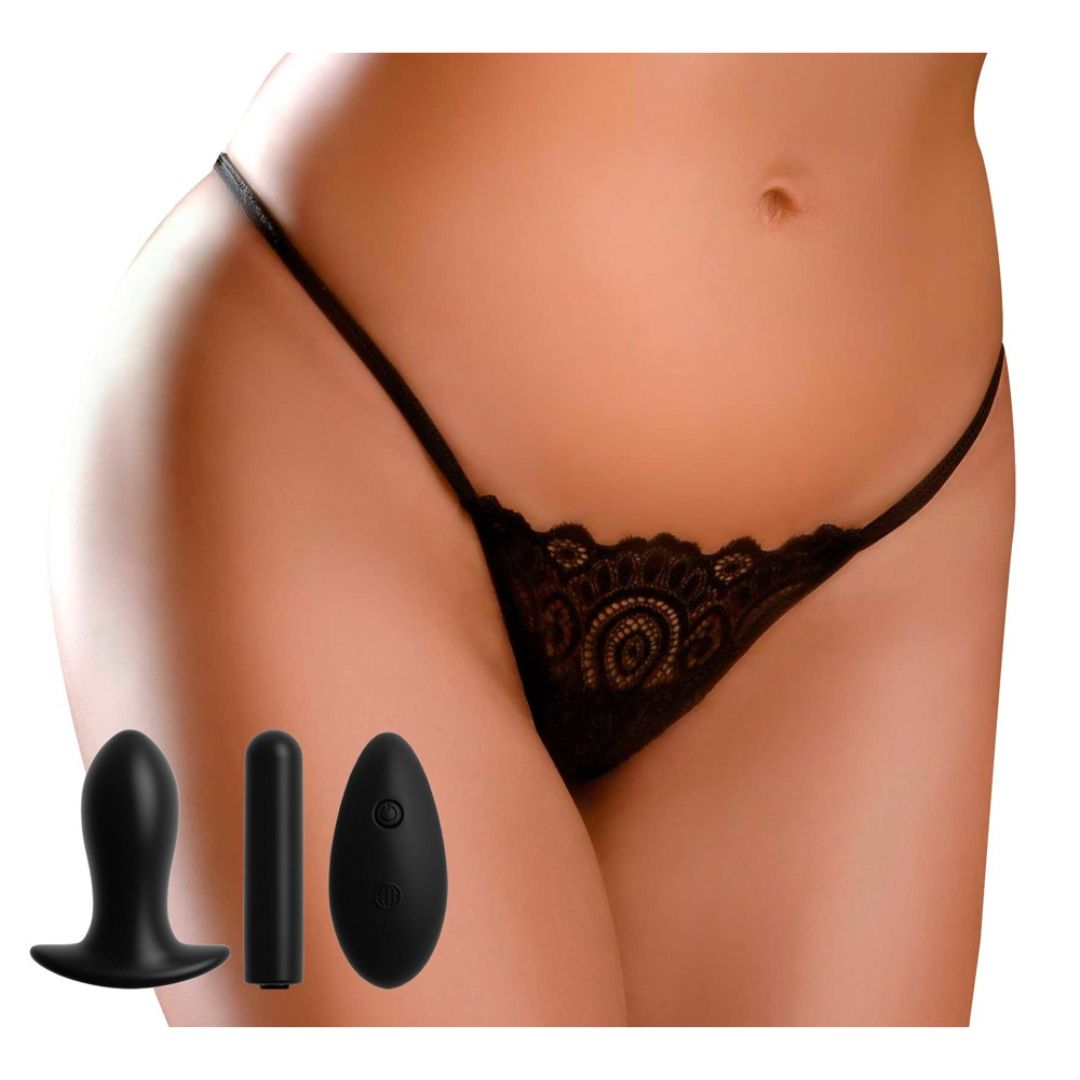 Slip mit Vaginalplug und Vibro-Bullet - OH MY! FANTASY