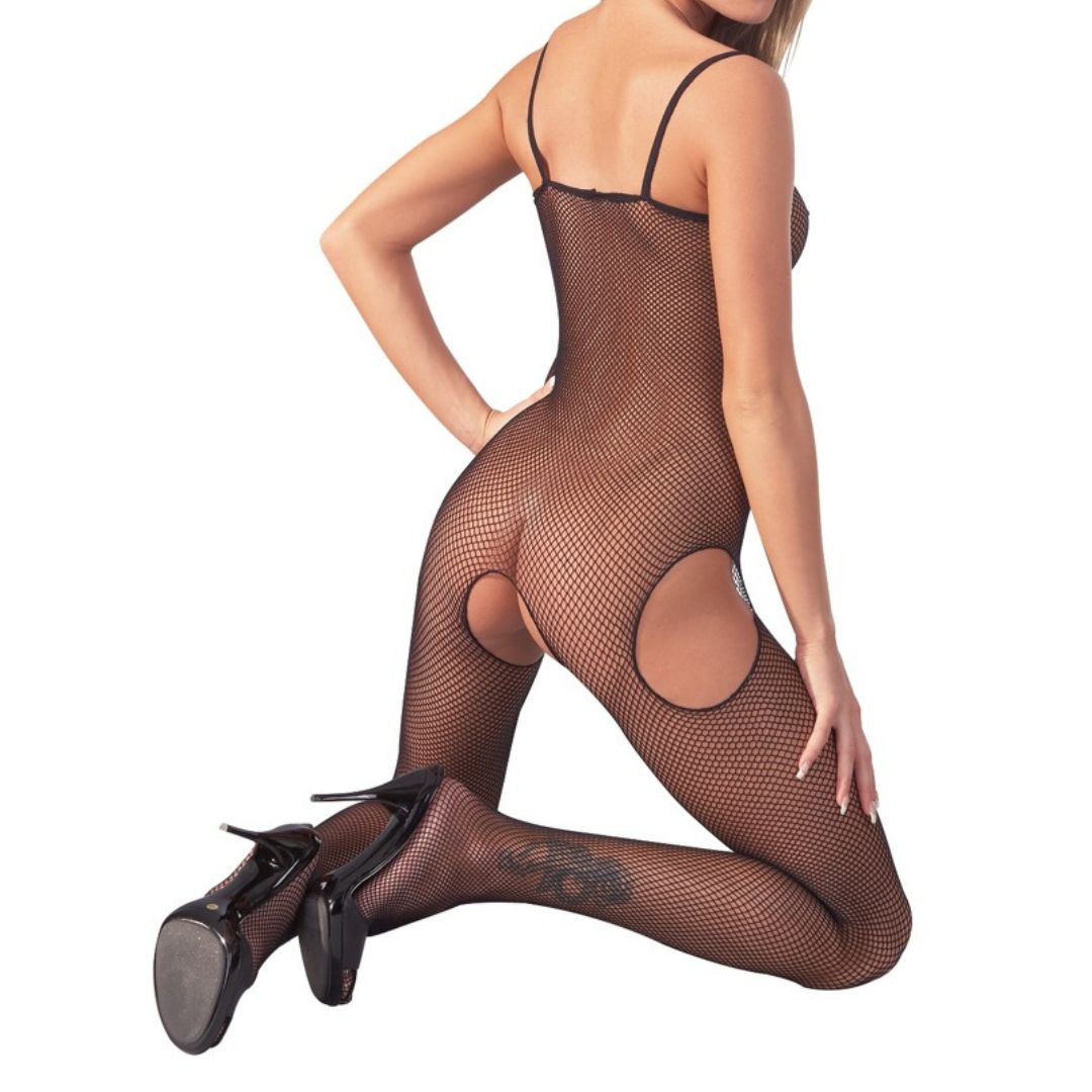 Catsuit ouvert aus Stretch-Netz mit Cut-outs - OH MY! FANTASY