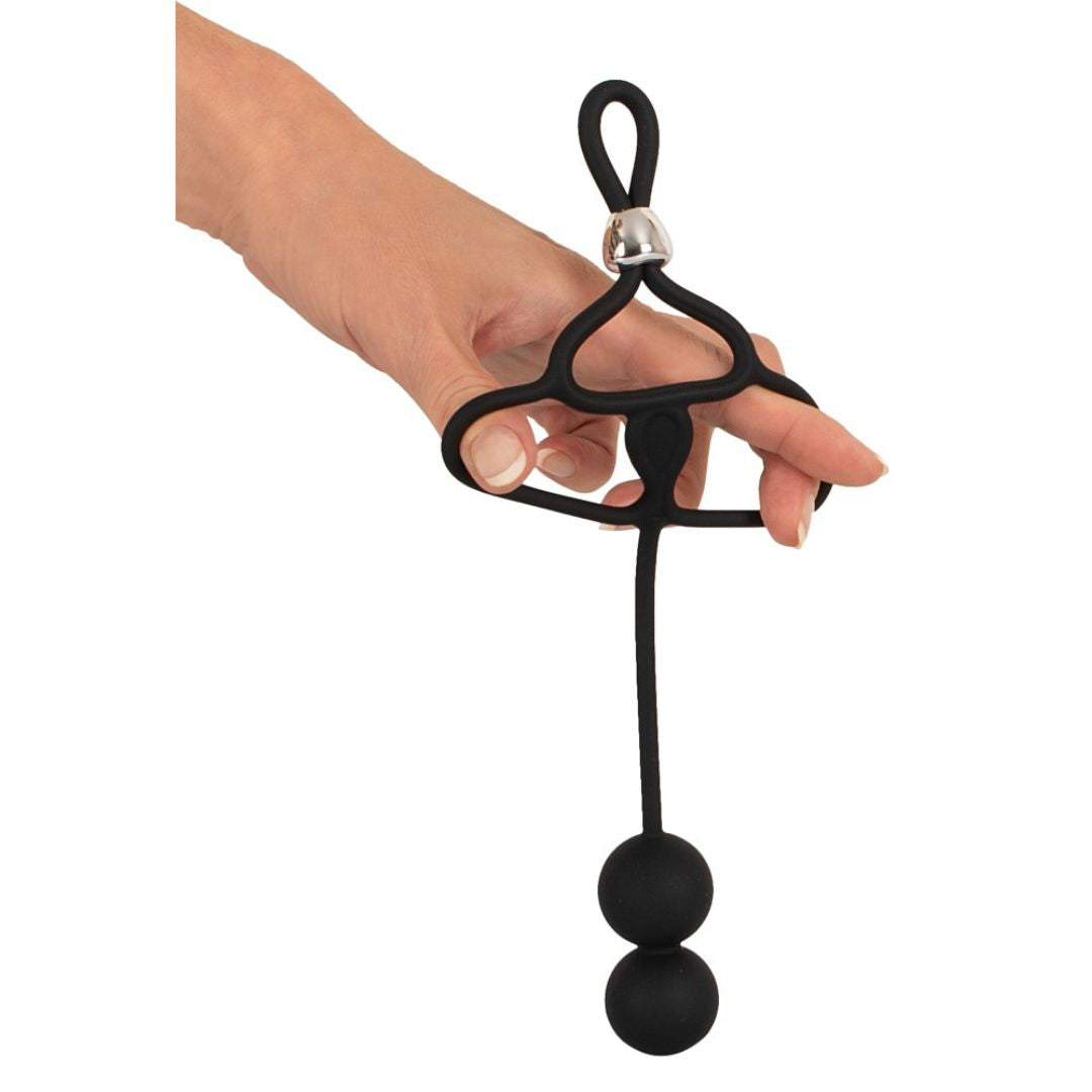Penis-/Hodenring „Triple Ball/Cock Ring with Anal Beads“ mit Analkugeln - OH MY! FANTASY