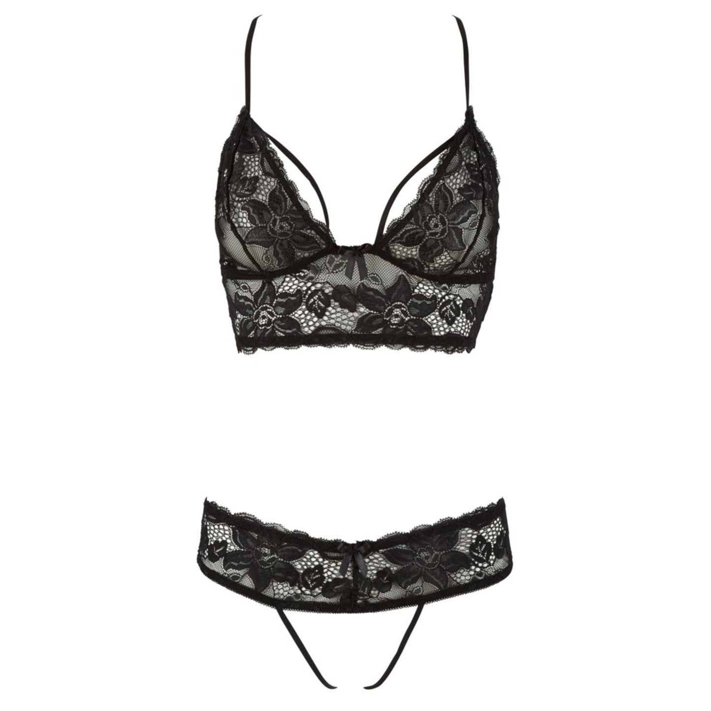 Bralette mit abknöpfbaren Cups plus String ouvert - OH MY! FANTASY