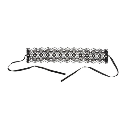 Spitzen-Halsband mit Perlen und Strass - OH MY! FANTASY