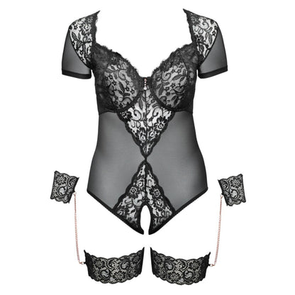 Body ouvert plus Oberschenkel-/ Handfesseln - OH MY! FANTASY