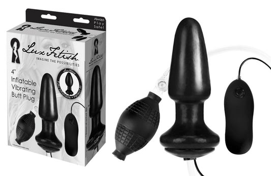 LUX FETISH 4' Inflatbale Vibrating Butt Plug