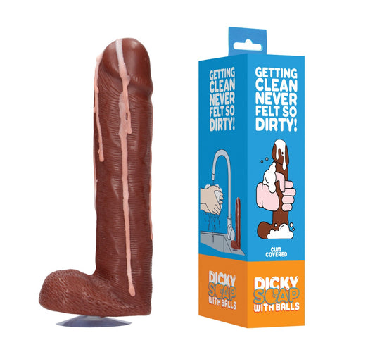 Dicky Soap With Balls - Cum Covered - Brown