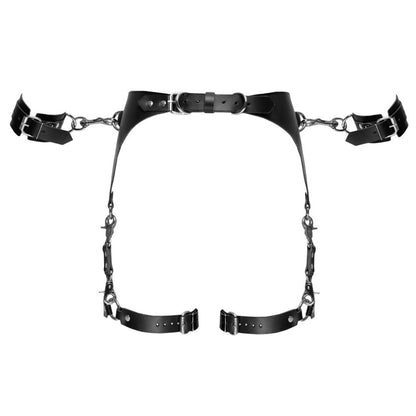Leder-Strapsgurt mit Hand- und Oberschenkelfesseln - OH MY! FANTASY