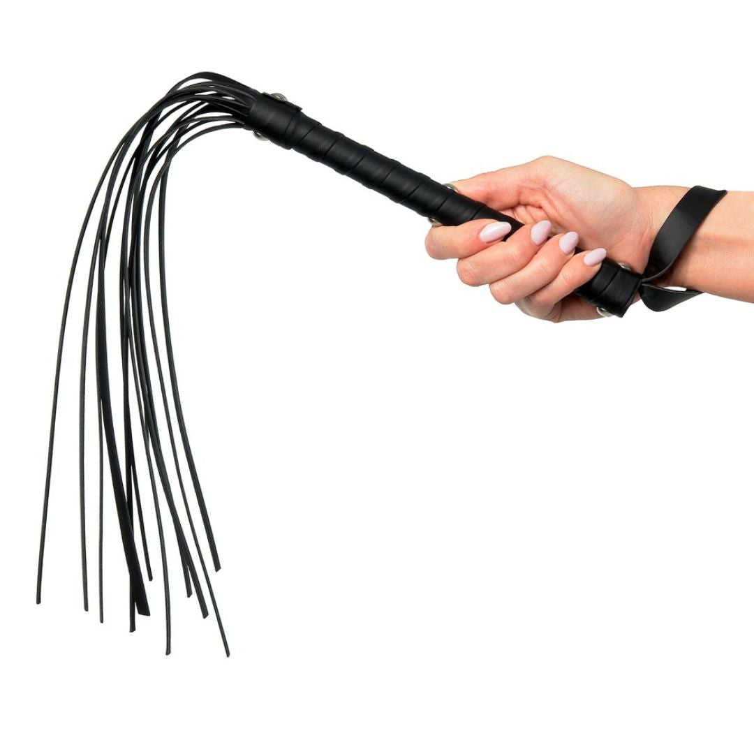 Flogger "9-schwänzige Katze" aus weichen Striemen, 65 cm - OH MY! FANTASY