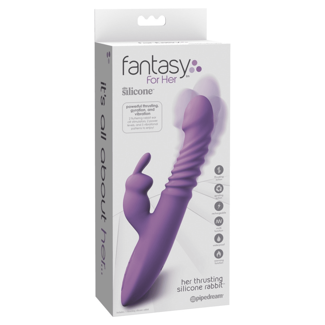 Stoßvibrator “her thrusting silicone rabbit”, mit Heizfunktion - OH MY! FANTASY