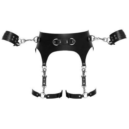 Leder-Strapsgurt mit Hand- und Oberschenkelfesseln - OH MY! FANTASY