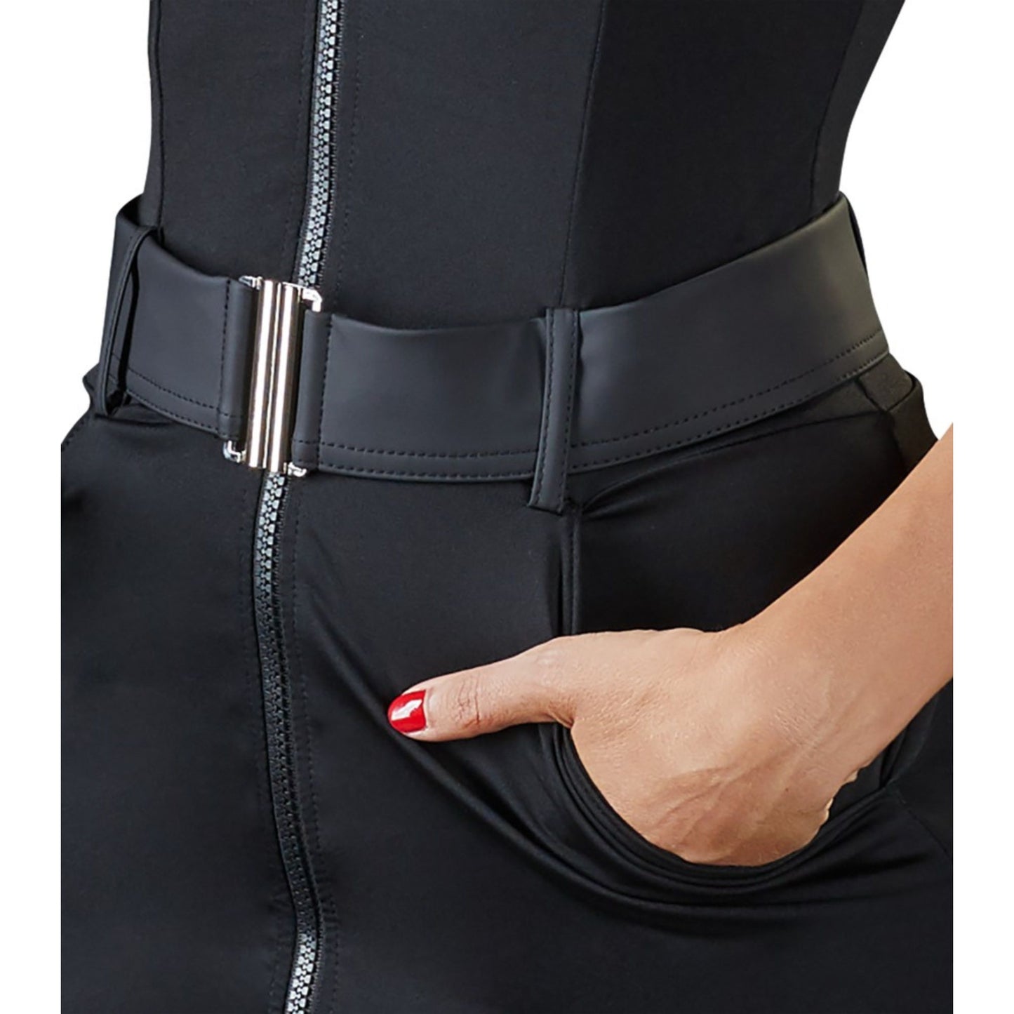 Polizeikleid mit Gürtel und Frontreißverschluss - OH MY! FANTASY