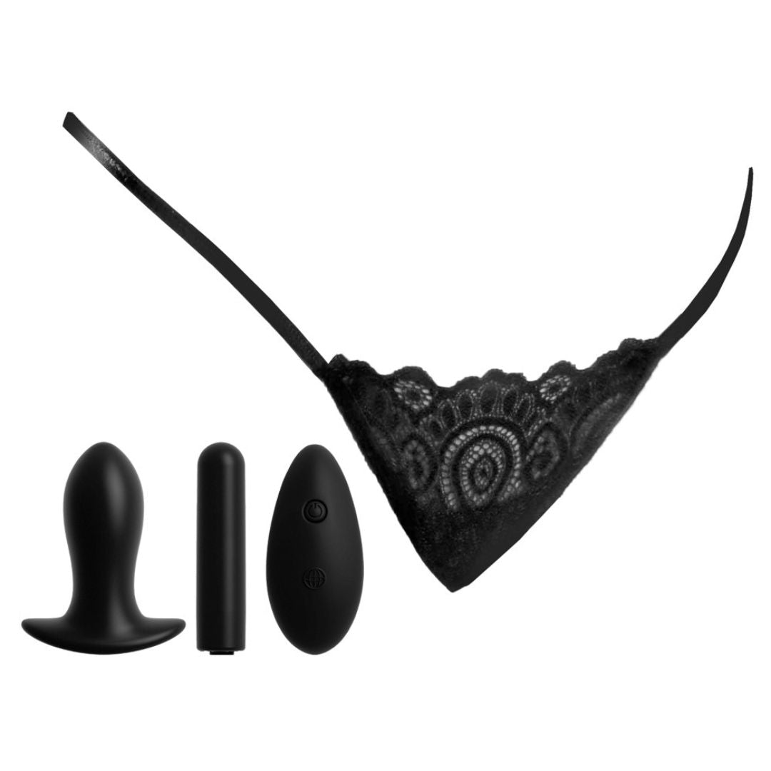 Slip mit Vaginalplug und Vibro-Bullet - OH MY! FANTASY