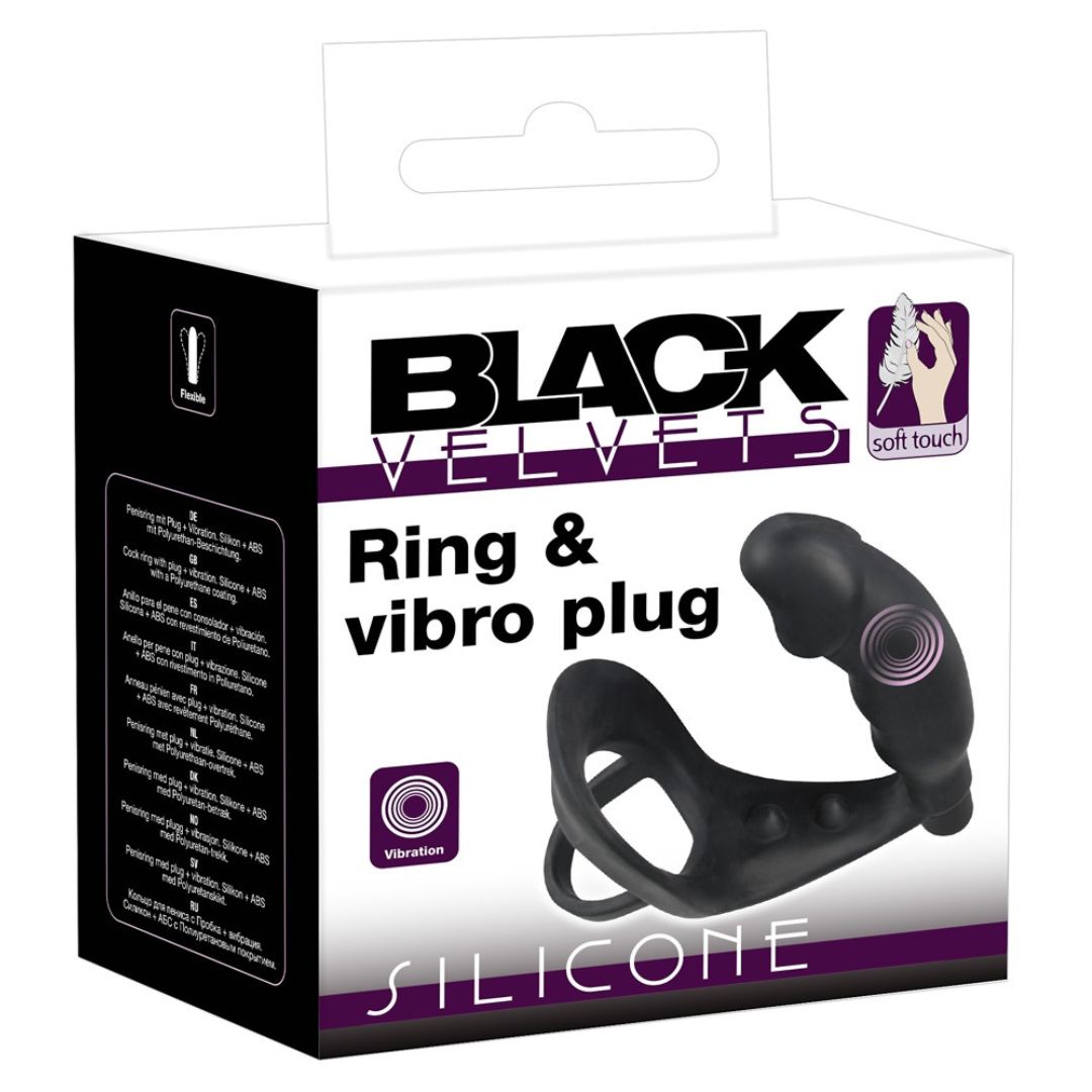 Penis-/Hodenring „Ring & Vibro Plug“ mit Vibro-Analplug - OH MY! FANTASY