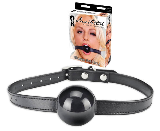 LUX FETISH Silicone Ball Gag black