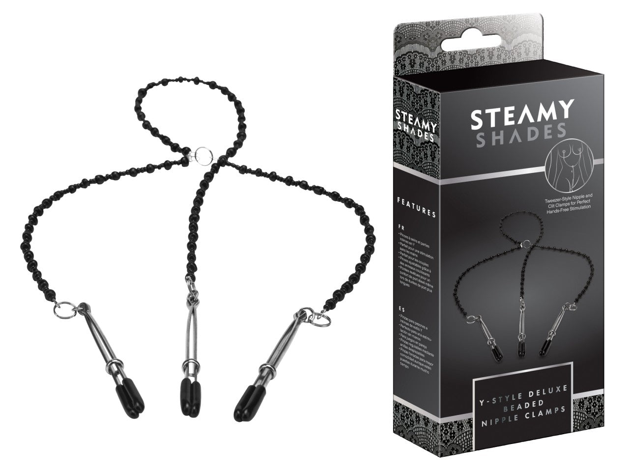 STEAMY SHADES Y-Style Deluxe Beaded Nipple Clamps