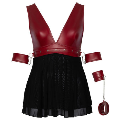 Babydoll im Mix aus Mattlook und Powernet mit Armfesseln - OH MY! FANTASY