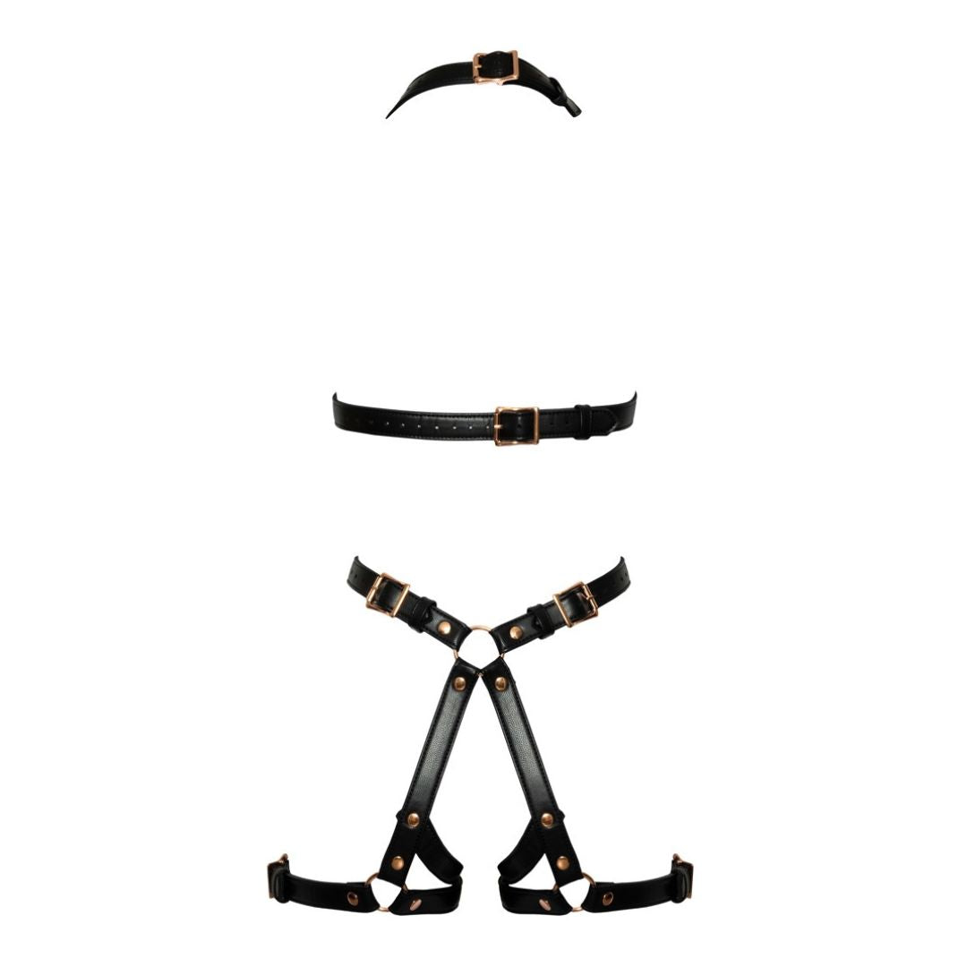 Harness in Lederoptik mit Oberschenkelriemen - OH MY! FANTASY