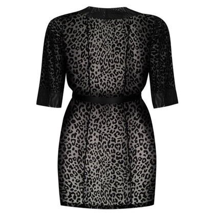Peignoir mit Samt-Leoparden-Print-Muster - OH MY! FANTASY