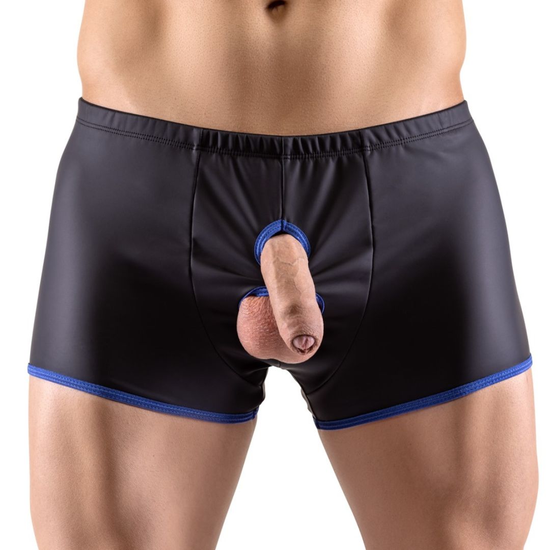 Pants im Mattlook mit Öffnungen für Penis und Hoden, po-frei - OH MY! FANTASY