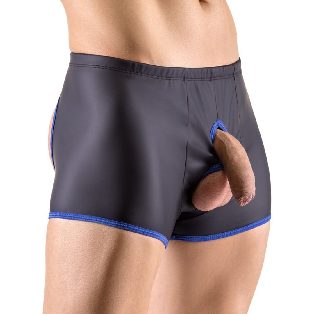 Pants im Mattlook mit Öffnungen für Penis und Hoden, po-frei - OH MY! FANTASY