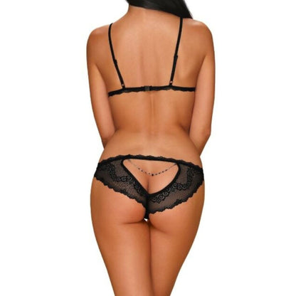 Bralette aus Spitze und Netz plus Slip mit Cut-Outs - OH MY! FANTASY