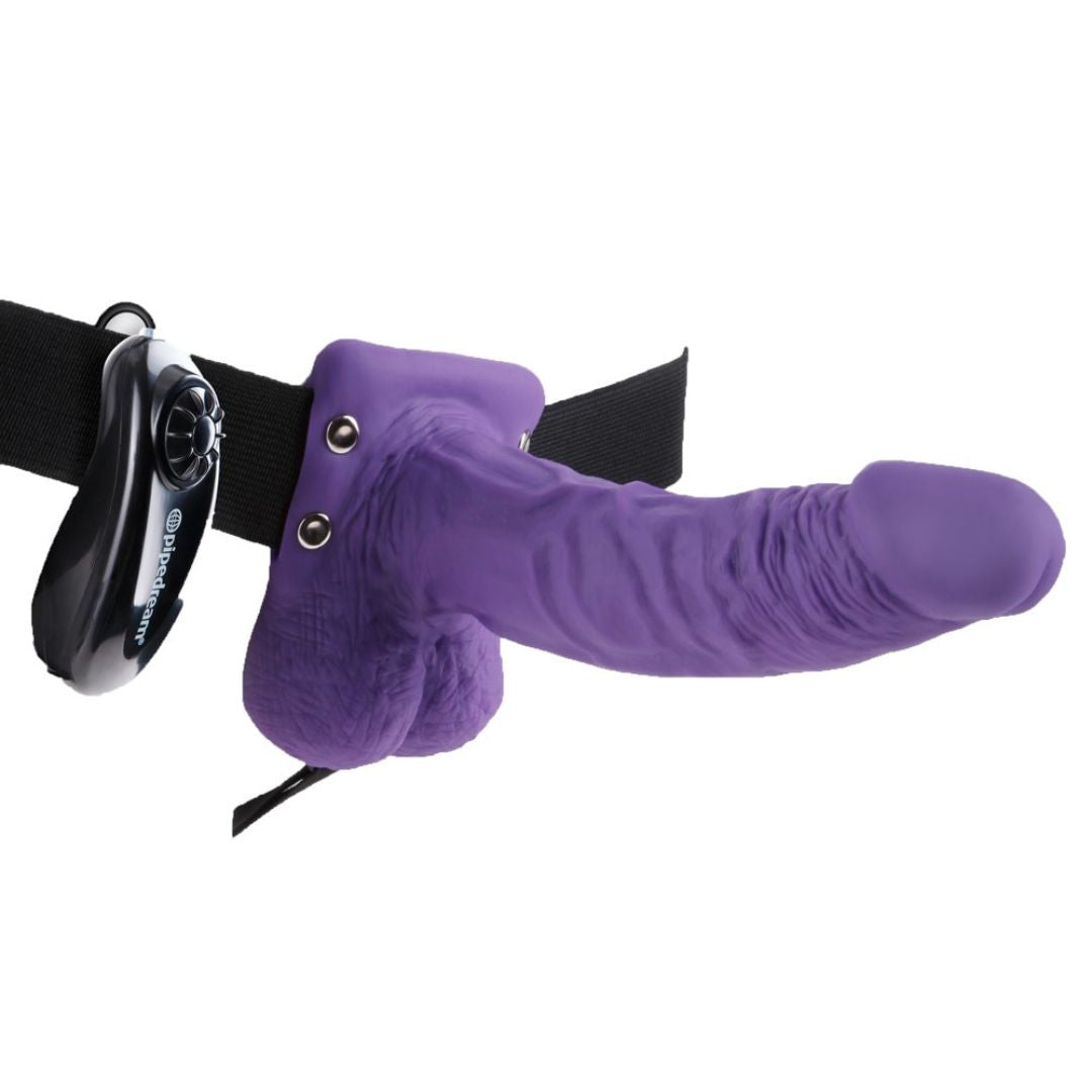 Strap-on „7" Vibrating Hollow Strap-on“ - OH MY! FANTASY