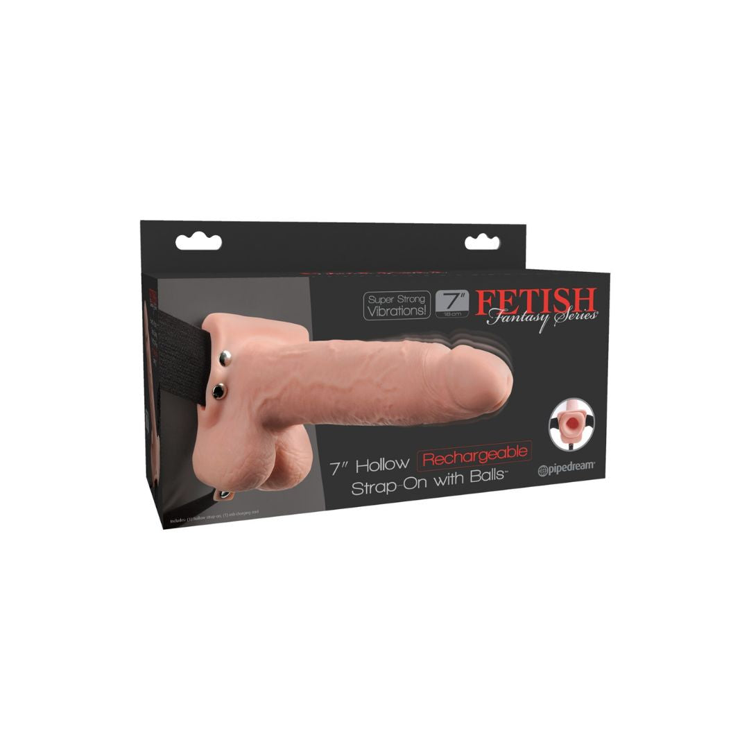 Strap-on „7“ Hollow Rechargeable Strap-on with Balls“ - OH MY! FANTASY