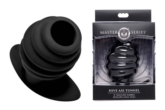 MASTER SERIES Ass Tunnel Ribbed Hollow Anal Plug large